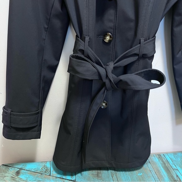 Sebby Collection Navy Blue Raincoat Size XL Outdoor Classic Trench Coat - Picture 4 of 11